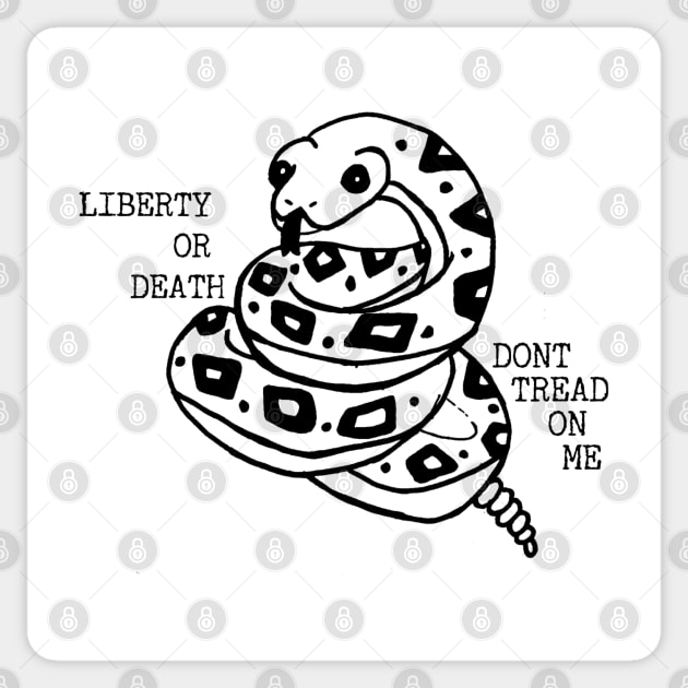 Liberty or Death Snake Sticker by Aeriskate